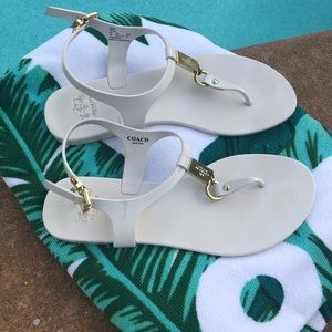 Coach white Plato sandals